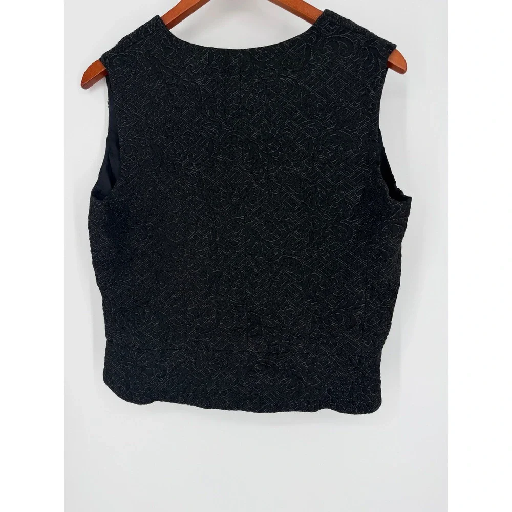 Liz Claiborne Womens Vest 12 Vintage 90s Whimsigoth Dark Academia Corporate Goth